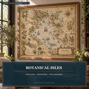 Tolivinse™ Botanical Isles Map Art Print