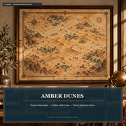 Tolivinse™ Amber Dunes Map Art Print