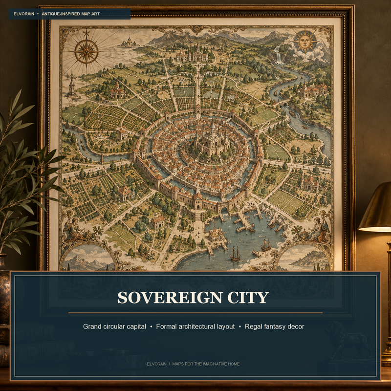 Tolivinse™ Sovereign City Map Art Print