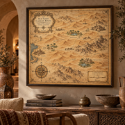 Tolivinse™ Silkroad Sands Map Art Print