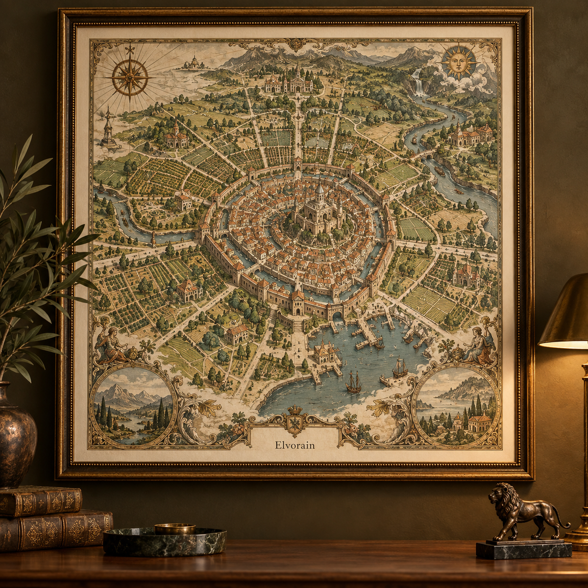 Tolivinse™ Sovereign City Map Art Print