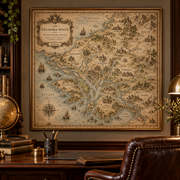 Tolivinse™ Whispering Delta Map Art Print