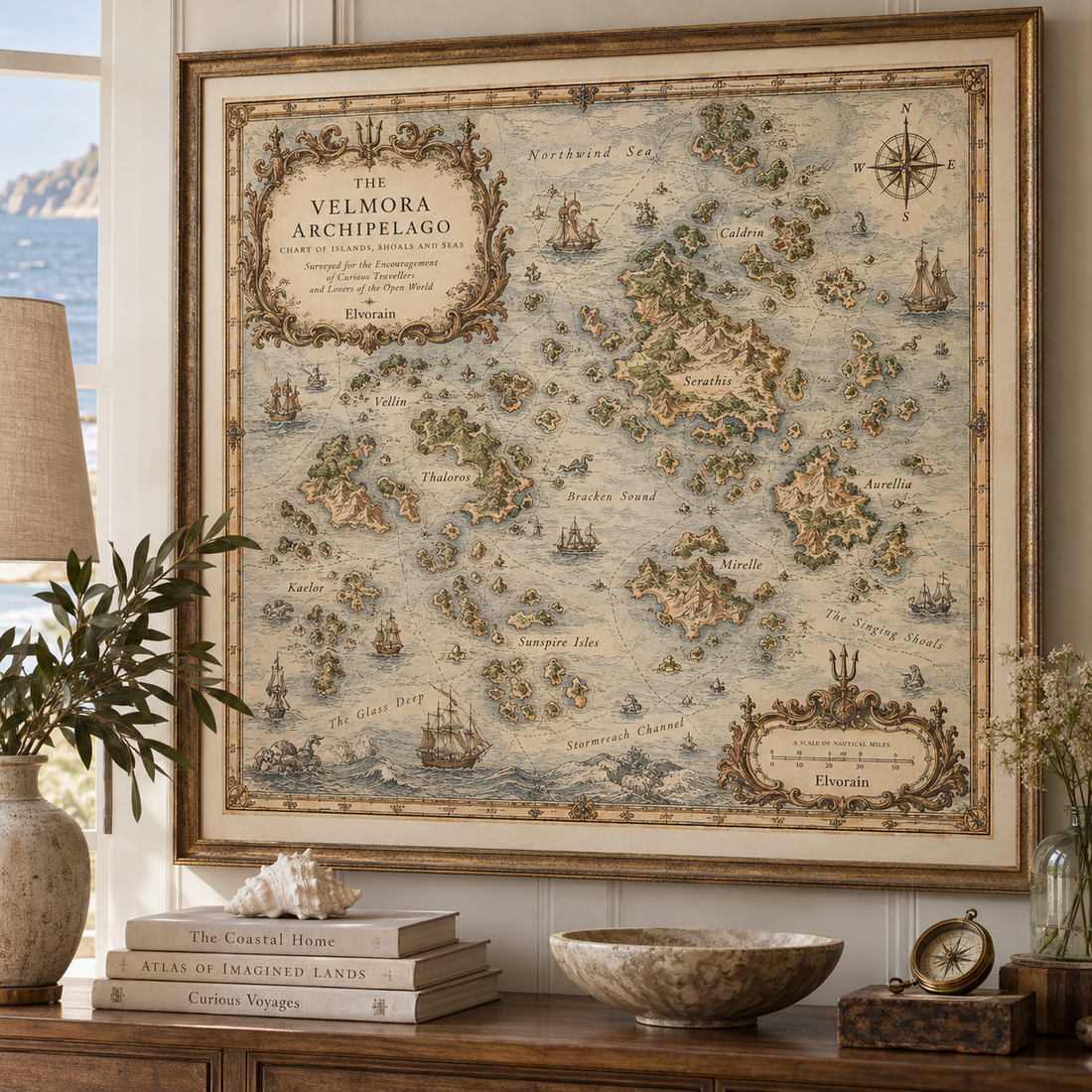Tolivinse™ Pearl Archipelago Map Art Print