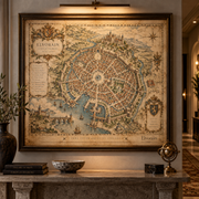 Tolivinse™ Crown Harbor City Map Art Print