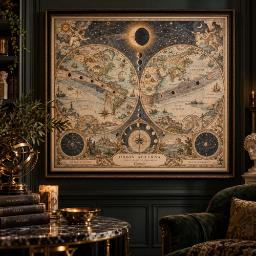 Tolivinse™ Eclipse Atlas Map Art Print