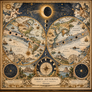 Tolivinse™ Eclipse Atlas Map Art Print