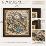 Tolivinse™ Highland Realms Map Art Print