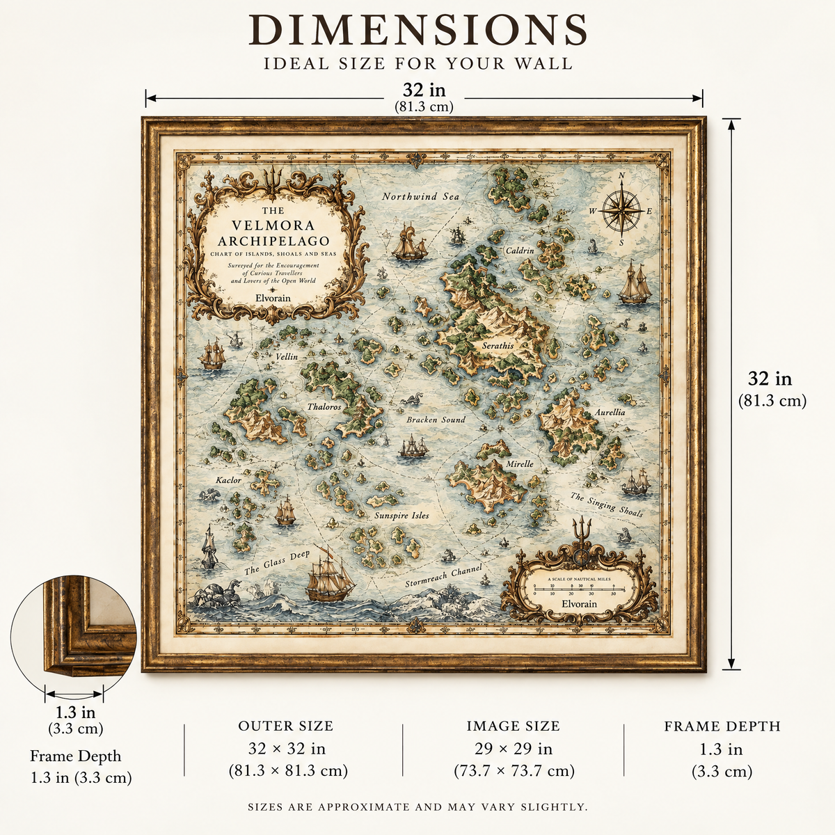 Tolivinse™ Pearl Archipelago Map Art Print