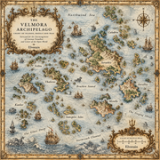 Tolivinse™ Pearl Archipelago Map Art Print