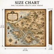 Tolivinse™ Whispering Delta Map Art Print