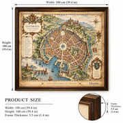 Tolivinse™ Crown Harbor City Map Art Print