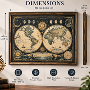 Tolivinse™ Sun & Moon World Map Art Print