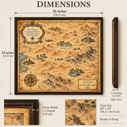 Tolivinse™ Silkroad Sands Map Art Print