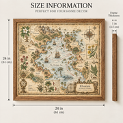 Tolivinse™ Botanical Isles Map Art Print