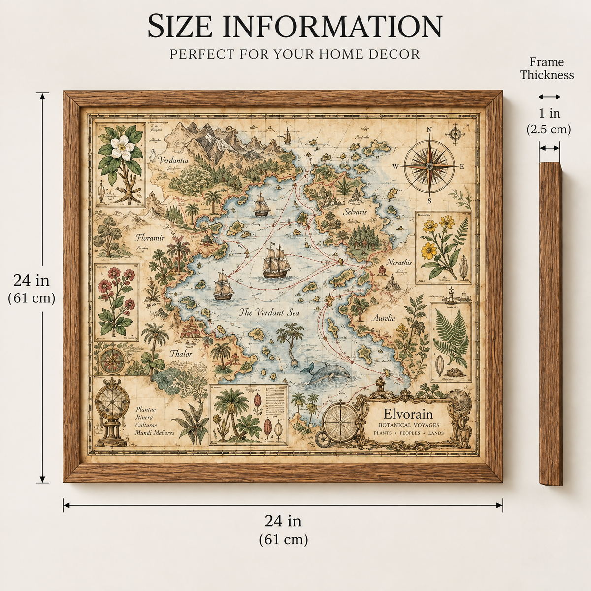 Tolivinse™ Botanical Isles Map Art Print