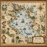 Tolivinse™ Botanical Isles Map Art Print