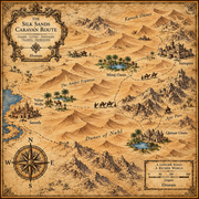 Tolivinse™ Silkroad Sands Map Art Print