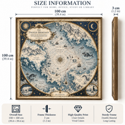 Tolivinse™ Frozen Meridian Map Art Print