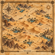 Tolivinse™ Amber Dunes Map Art Print