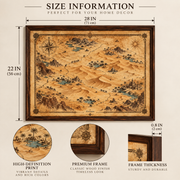 Tolivinse™ Amber Dunes Map Art Print