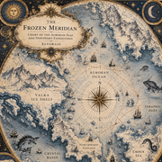 Tolivinse™ Frozen Meridian Map Art Print